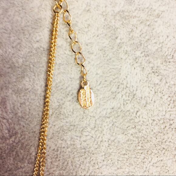 Multichain Faceted Stone Pendant Gold Necklace Multichain - Picture 6 of 6